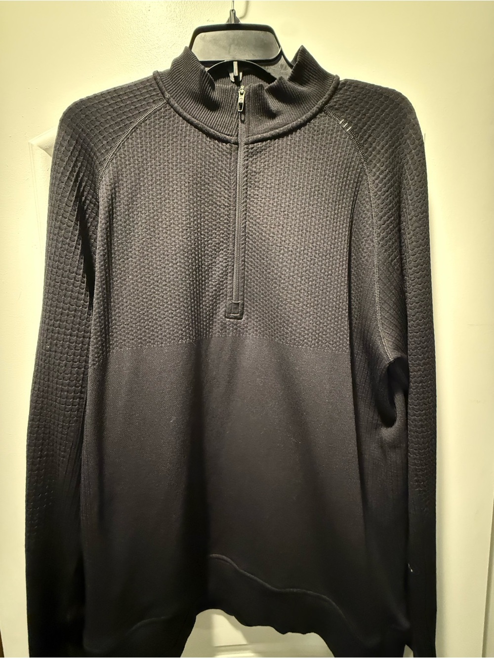 lululemon athletica Men's Black Half-Zip Textured Pullover